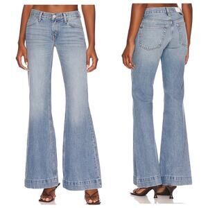 RE/DONE 70's Low Rise Bell Bottom in Lake Blue Light Wash Size 26 NWOT